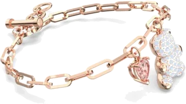 Bracelet Teddy Swarovski Plaqué Or Rose — vue 12