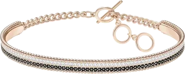 Bracelet jonc Swarovski Lollypop plaqué or rose