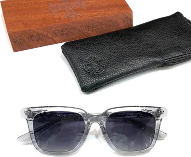 Lunettes de soleil Chrome Hearts CH8127 monture grise — vue 2
