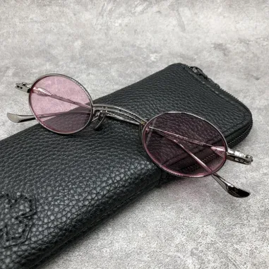 Lunettes de soleil rondes Chrome Hearts vintage en métal — vue 15