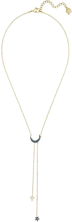 Collier Swarovski en Y Duo Moon plaqué or — vue 2