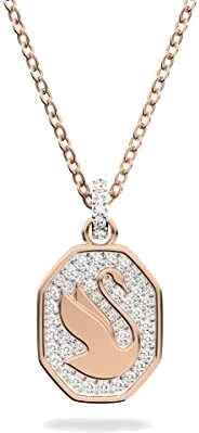 Collier Signum Or Rose et Cristaux Blancs