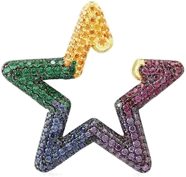 Boucle d'oreille clip Étoile Multicolore APM Monaco